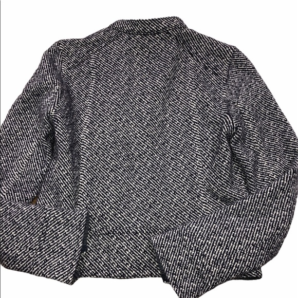 Gap size small Moto blue tweed zippered jacket - Picture 3 of 7